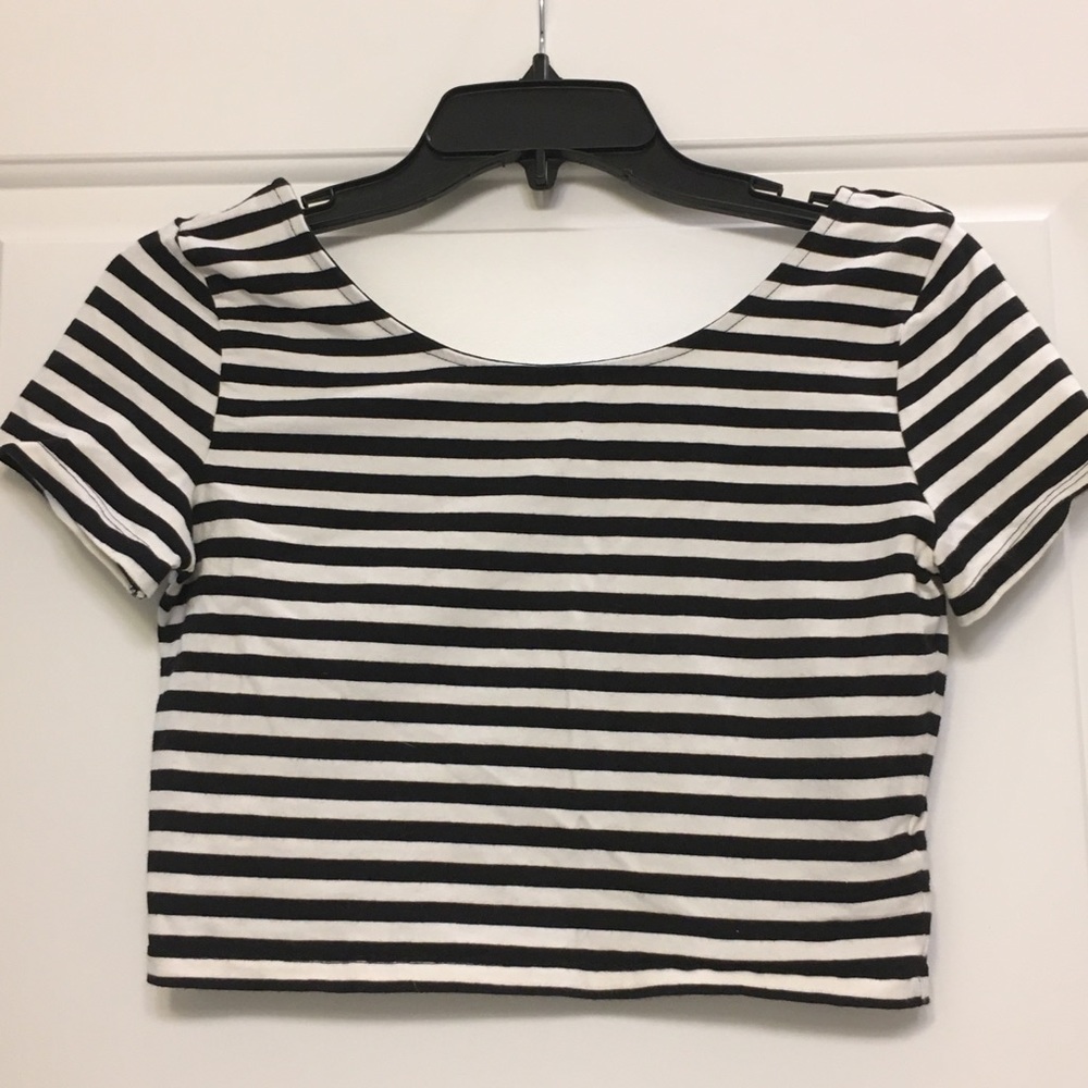 H&M Divided brand, striped crop top, size medium